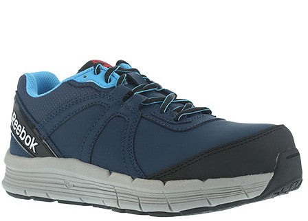 Reebok Shoes: Men's RB4135 Grey/Cobalt Blue Composite Toe Slip Resistant  High Top Sneaker
