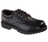 Skechers Men's Soft Toe Slip Resistant Oxford - 77041BLK